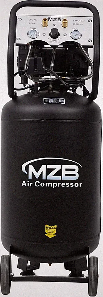 MZB Ultra Quiet 20 Gallon Air Compressor 79dB Oil-Free with Wheels for Carpentry